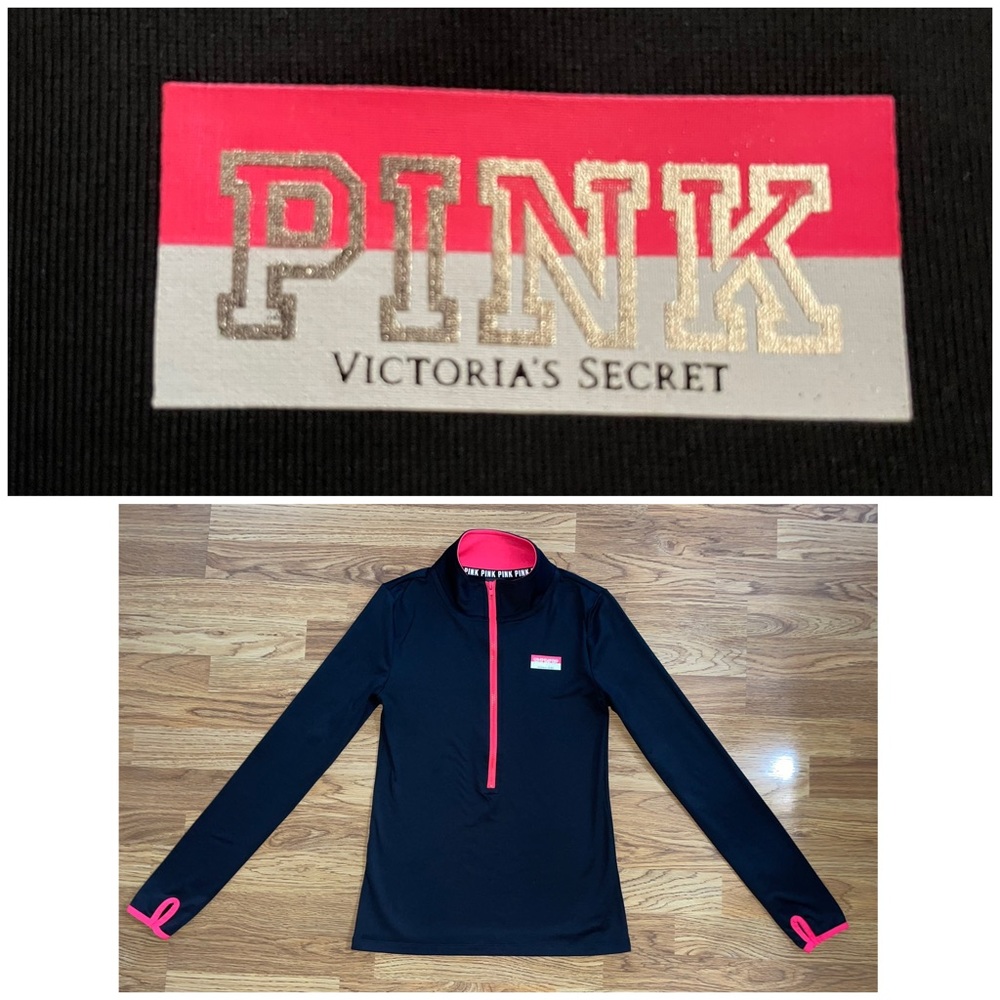 Pink Victoria’s Secret Ultimate Long Sleeve Shirt Women’s Small Thumb Holes EUC